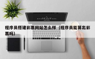 台湾程序员搭建彩票网站怎么样（程序员能算出彩票吗）